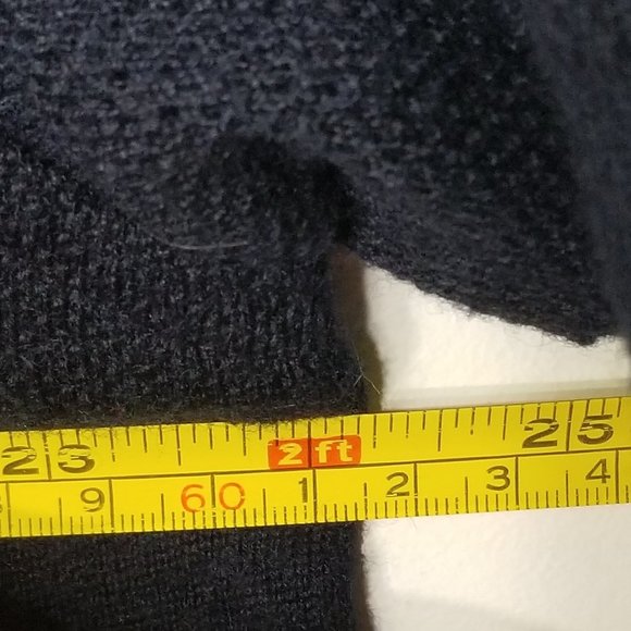 Vintage Giuliano Tricot Navy Grandpa Wool Blend Knit Cozy Cardigan Made In Italy - Picture 9 of 10